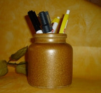 Dekotopf, Senftopf rustikal ca 270 ml mit Deckel