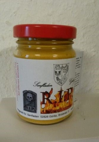Chili Senf RIP 100 ml sehr sehr scharf Rest in Peace - Carolina Reaper