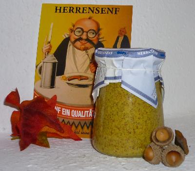Bio Herren-Senf mit Weisswein 160ml im Glas