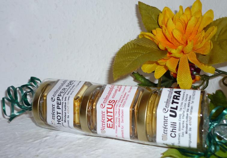 scharfer Dreier 75 ml Chili Senf in der Rolle