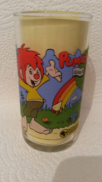 Pumuckl - Regenbogen - Senf Sammelglas- Trinkglas