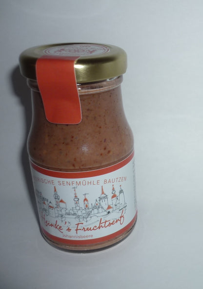Johannisbeer Senf süß - halbgrob 100 ml  Bautzener Hammermühle