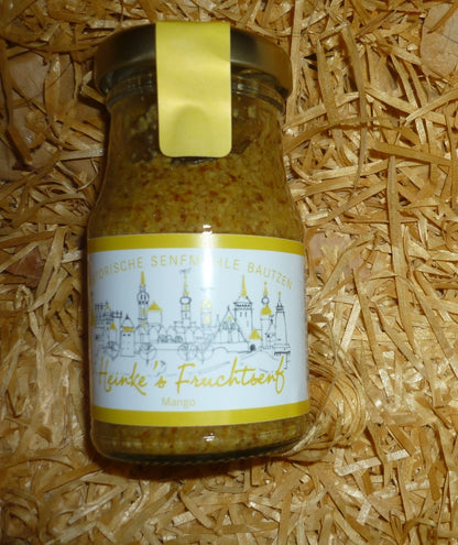 Mango Senf süß - halbgrob 100 ml  Bautzener Hammermühle
