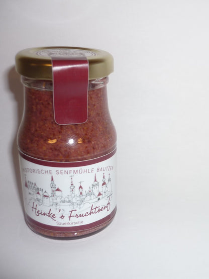 Sauerkirschen Senf süß -sauer- halbgrob 100 ml  Bautzener Hammermühle