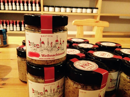Bautzener Weihnachts Senf leicht süß - halbgrob 100 ml  - histor.Hammermühle