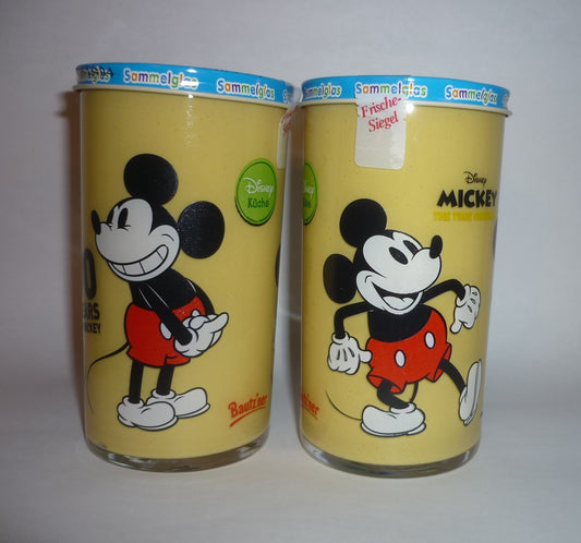 Bautzner KinderSenf 90 Jahre Micky Maus Sammelglas Vintage