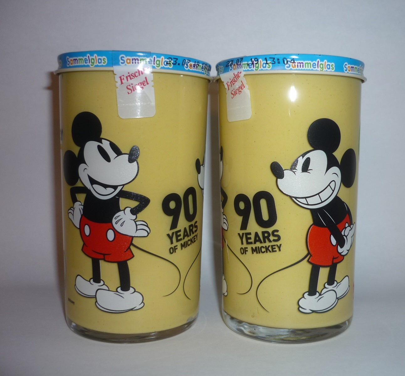 Bautzner KinderSenf 90 Jahre Micky Maus Sammelglas Vintage