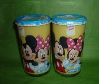 Bautzner Kindersenf Sammelglas Micky+Minnie Maus