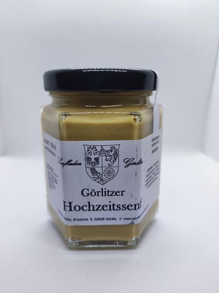 Görlitzer Hochzeits- Senf 180 ml würzig leicht herb lieblich Riesling