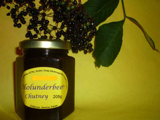 Holunderbeer Chutney 205 ml dunkel und  fruchtig