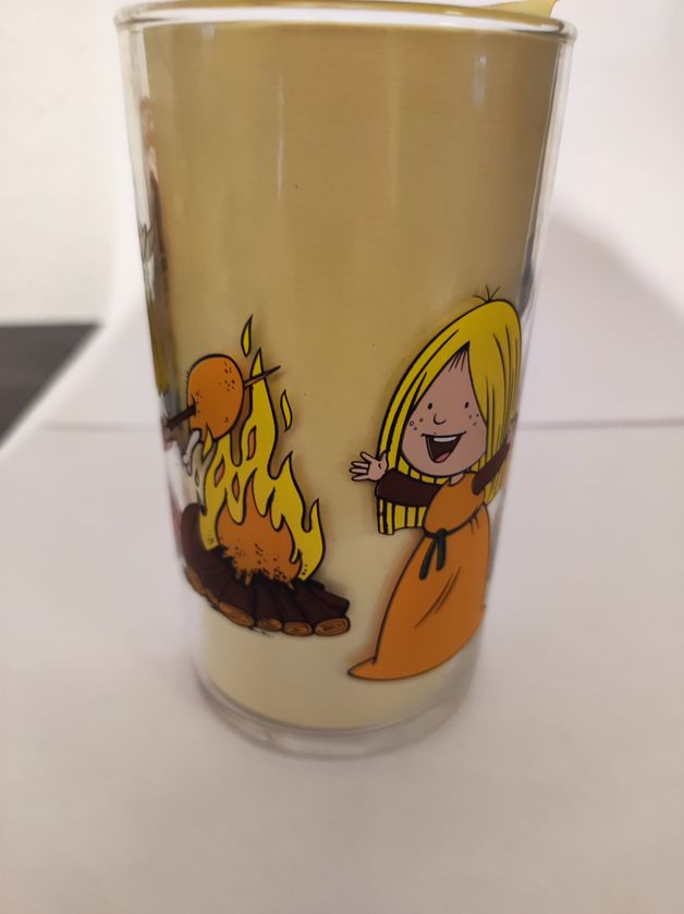 Wickie u. d. starken Männer  - Lagerfeuer - Senf Sammelglas-Develey