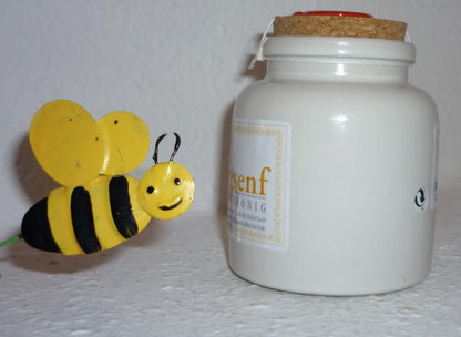 Bio Senf mit Bienenhonig 250ml im versiegelten Tontopf mit Naturkorken
