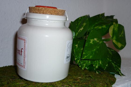 Bio Senf mit grünem Urwaldpfeffer 250ml im versiegelten Tontopf mit Naturkorken