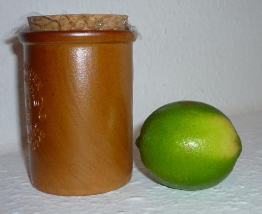 Limonen  Senf - Monschau 100 ml im Tontopf mit Naturkorken -Zitrone