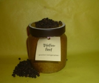 Pfeffer Senf 270ml Thüringen steingemahlen rustikaler Tontopf