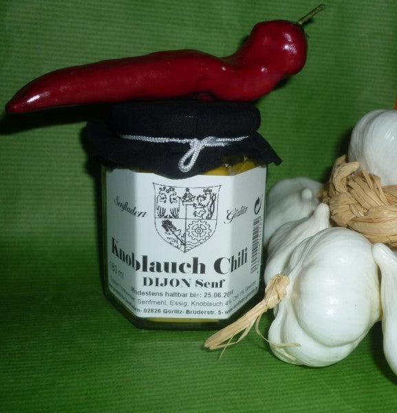 Knoblauch Senf mit Wodka u. scharfem Cayenne 180ml