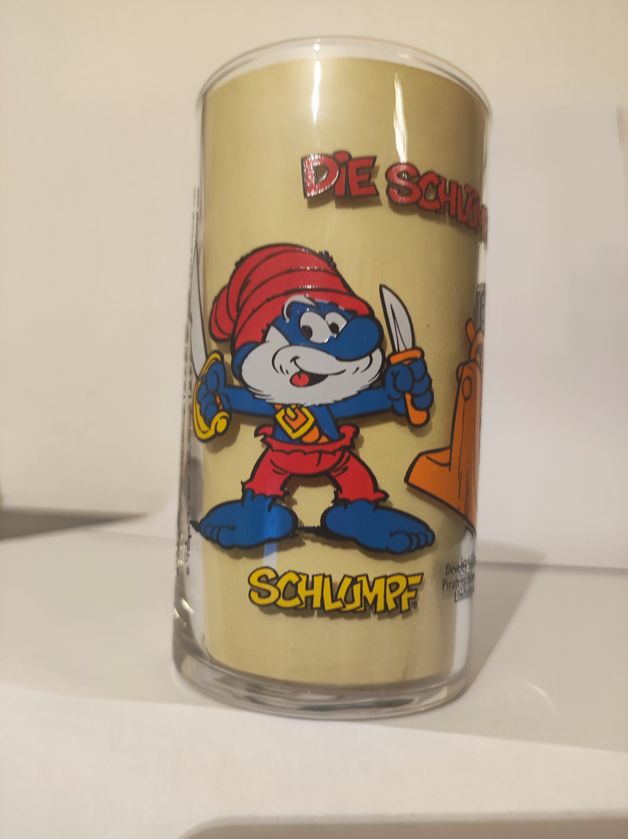 Schlümpfe  -Pirat 1 - Sammelglas-Develey