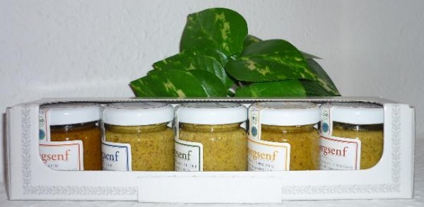 Bio Senf mit grünem Urwaldpfeffer 250ml Porzellantopf