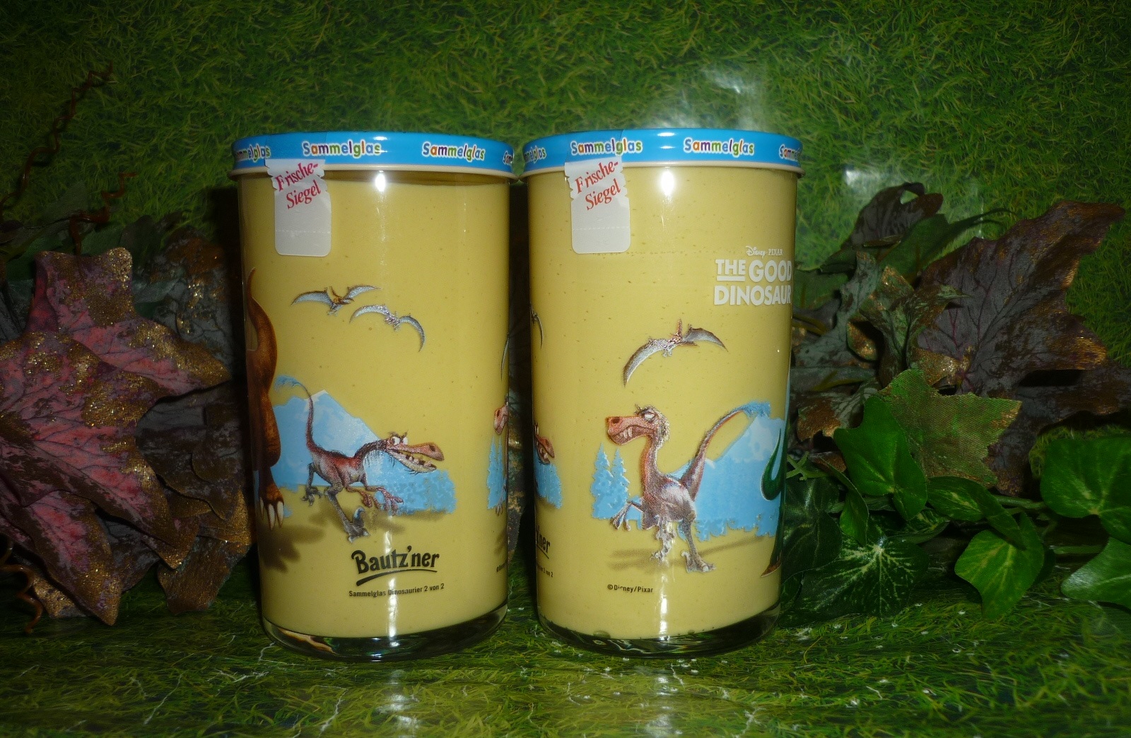 Relaxdays Drinkglazen - Set Van 2 - Stoere Dinosaurus Limonadeglazen Rietje Kinderen