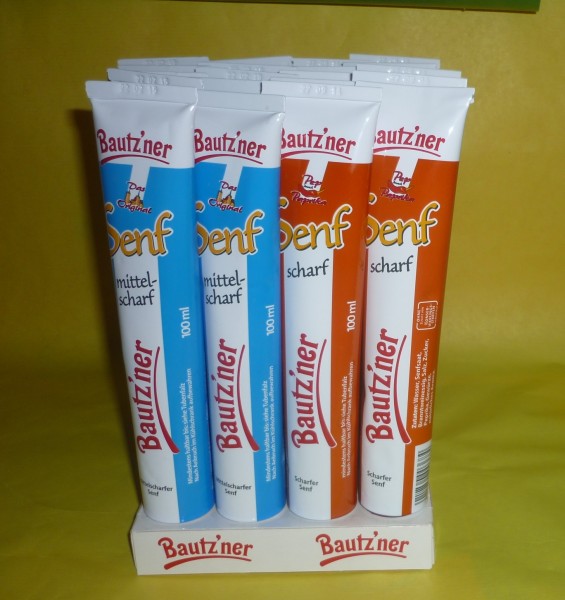 Bautzner NEU mittelscharfer Senf im Glas 250 ml vegan