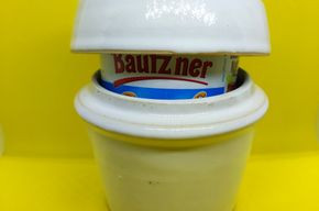Senftopf - weiß - uni NEUTRAL Keramik incl. Bautzner Becher