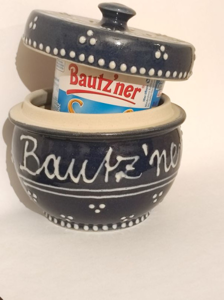 Senftopf bunzlauer Art-Bautzener- Keramik - incl. Bautzner Becher