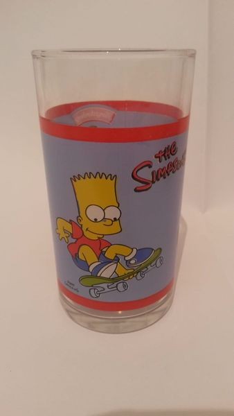 Simpsons Bart Skater Sammelglas Trinkglas- Hengstenberg Senf