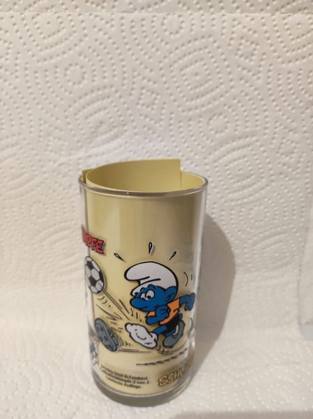 Die Schlümpfe Schlumpf -Fussball Tricks- Sammelglas develey