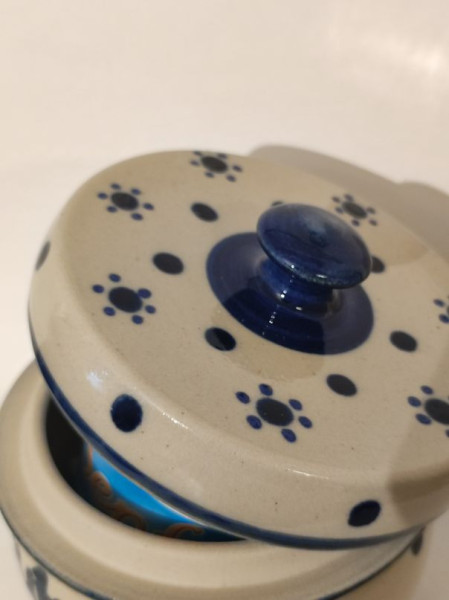 Senftopf blumig 2 -Bautzener- Keramik - incl. Bautzner Becher