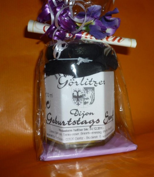 Geburtstags - Senf 180ml für Sie und Ihn, Alt und Jung