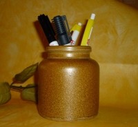 Tontopf rustikal Steinzeug mit Aroma Deckel 270ml Thüringen