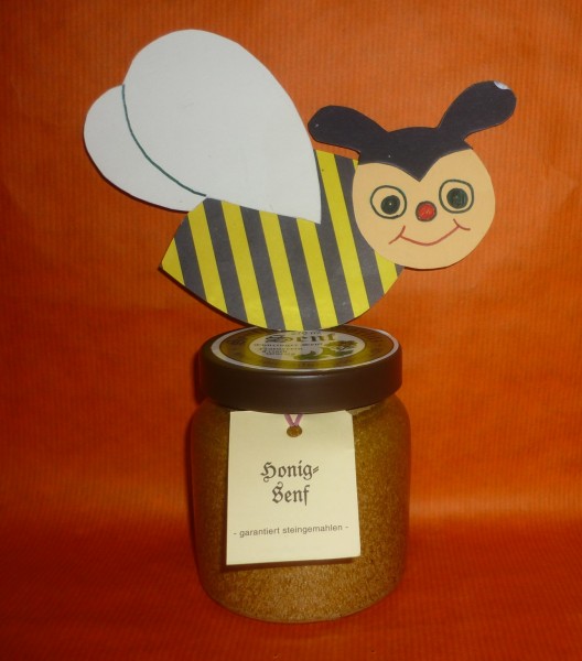 Süßer Senf 270ml Thüringen steingemahlen rustikaler Tontopf