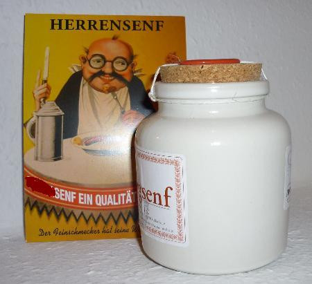 Bio Senf für Herren mit Weißwein Senf 160ml im Glas