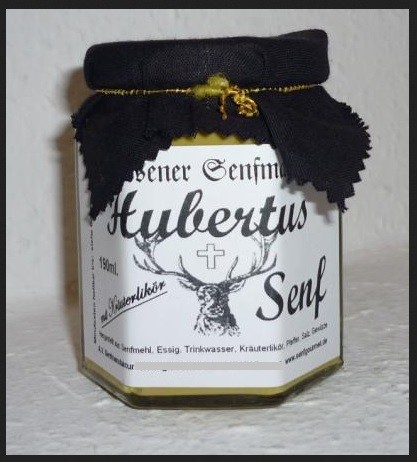 Jäger Senf Thüringen 270ml ( Wildkräuter) steingemahlen rustikaler Tontopf