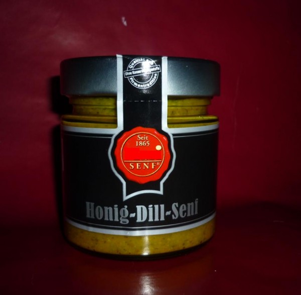 Honig Senf 270ml Thüringen steingemahlen rustikaler Tontopf