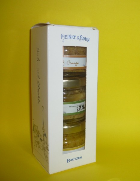 HammerMühle Bautzen Senf DREIER - halbgrob 3x25 ml