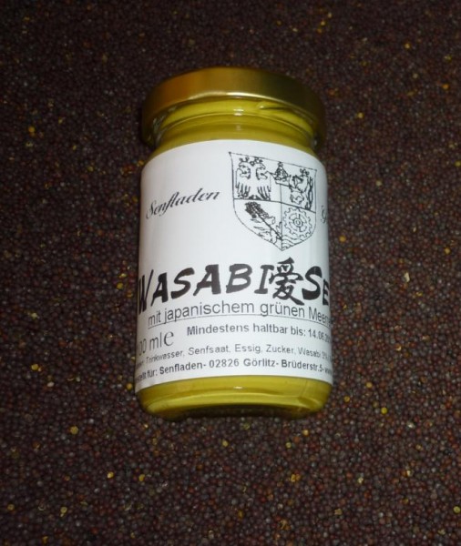 Wasabi Senf leicht scharf 180ml mit geröst. Sesam