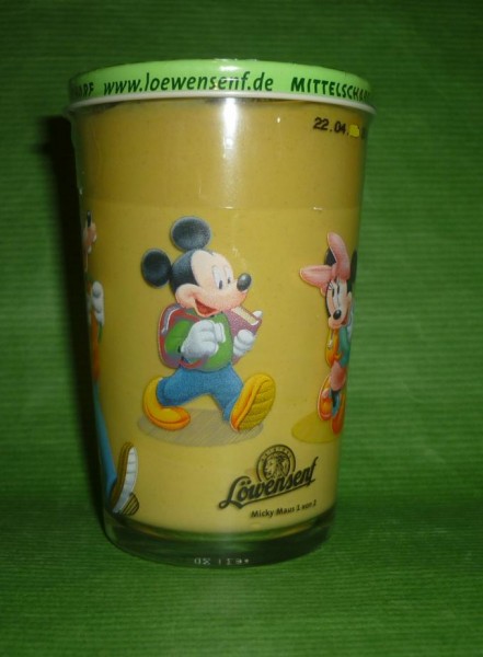 LöwenSenf Sammelglas Disney - Tick, Trick, Track, Goofy, Micky - Windvogel