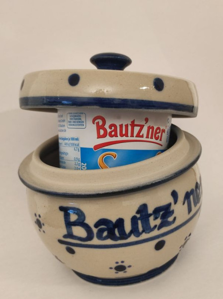 Senftopf blumig 2 -Bautzener- Keramik - incl. Bautzner Becher