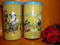Bautzner Senfglas Shaun das Schaf Kofferradio Sammelglas