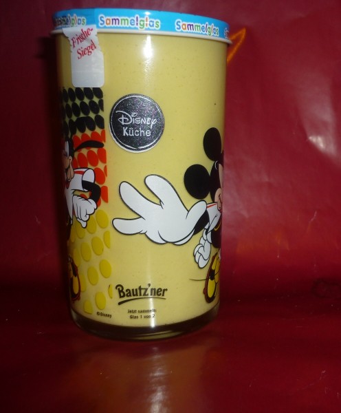 Bautzner KinderSenf Micky Maus Fussball - Schuss Sammelglas