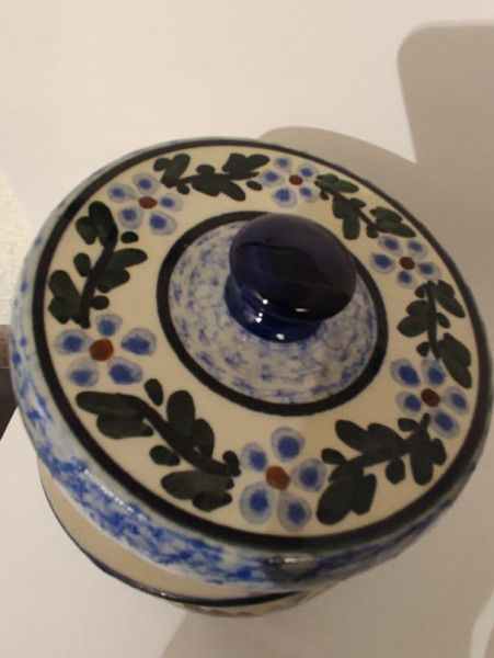 Senftopf bunt -Bautzener- Keramik - incl. Bautzner Becher