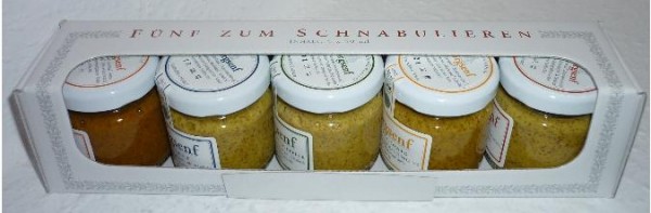 Bio Senf 5er Pack je 50ml zum Schnabulieren